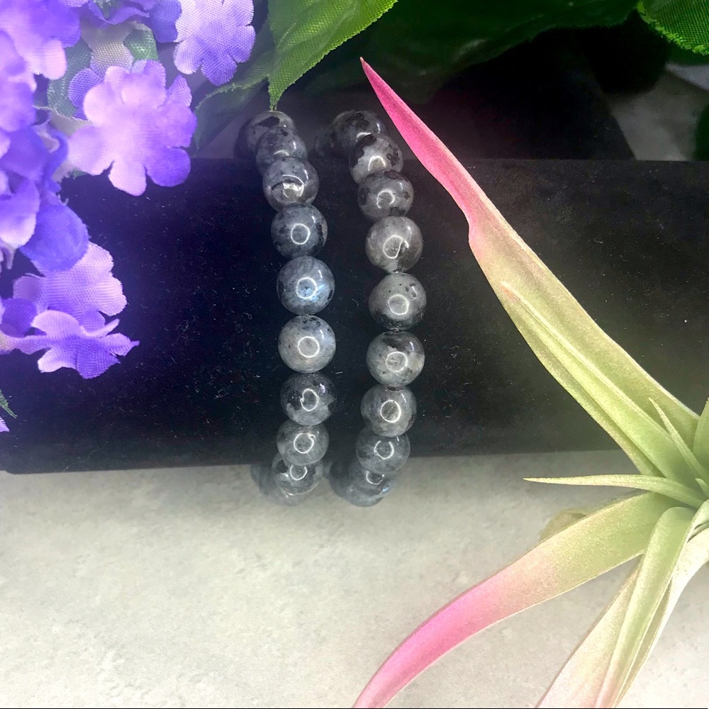 Larvikite crystal/gemstone bracelet